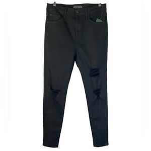 NWT Wild Fable Women’s 11” High Rise Distressed Skinny Jeans In Black Size 10